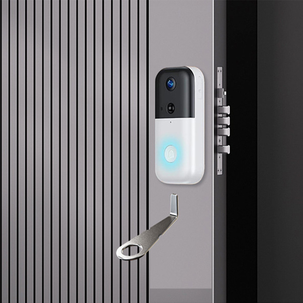 Smart Home Improvement - مفتاح فضي لجرس الباب بالفيديو لكاميرا