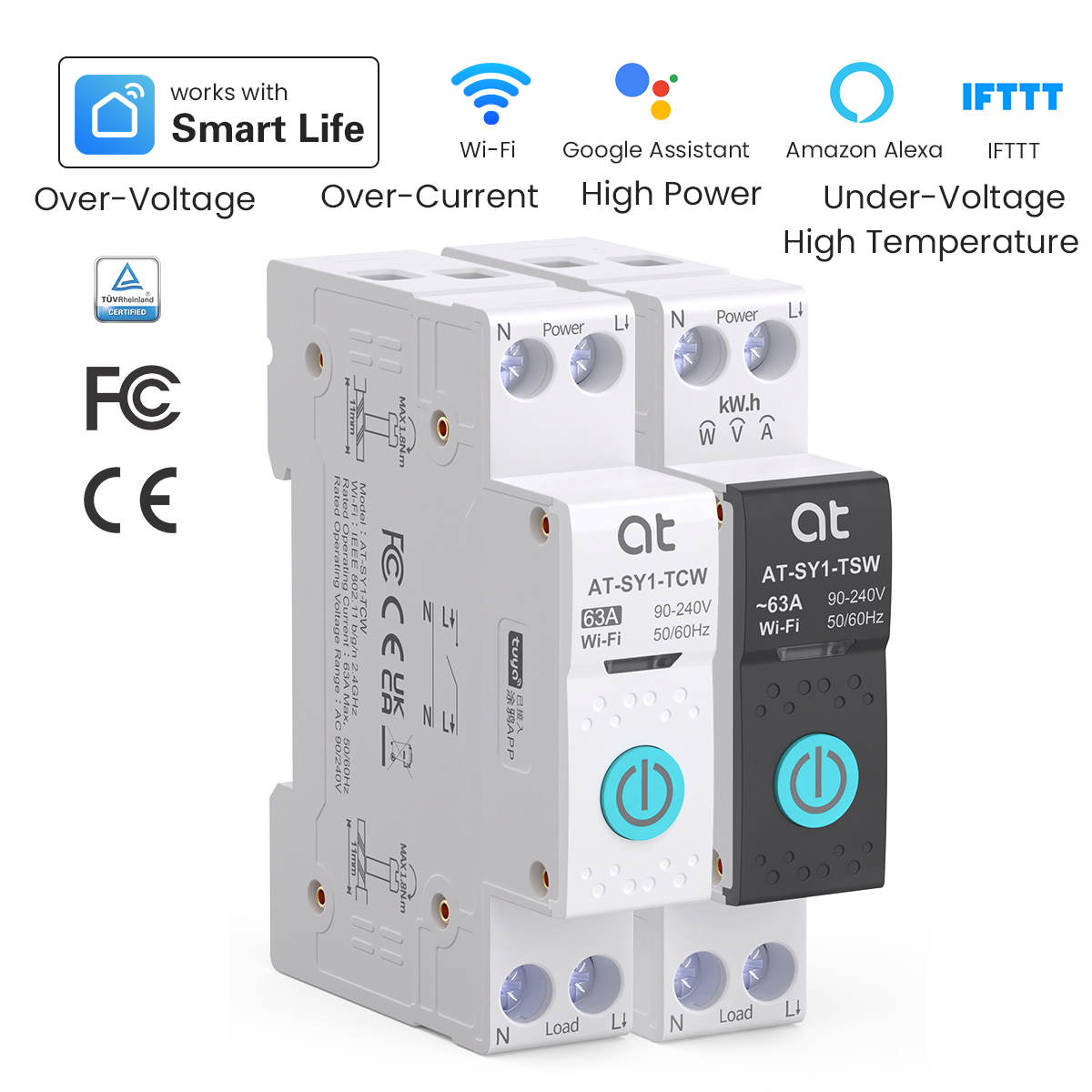 Smart Energy Monitor - Tuya WiFi قطاع دارة ذكي 1P