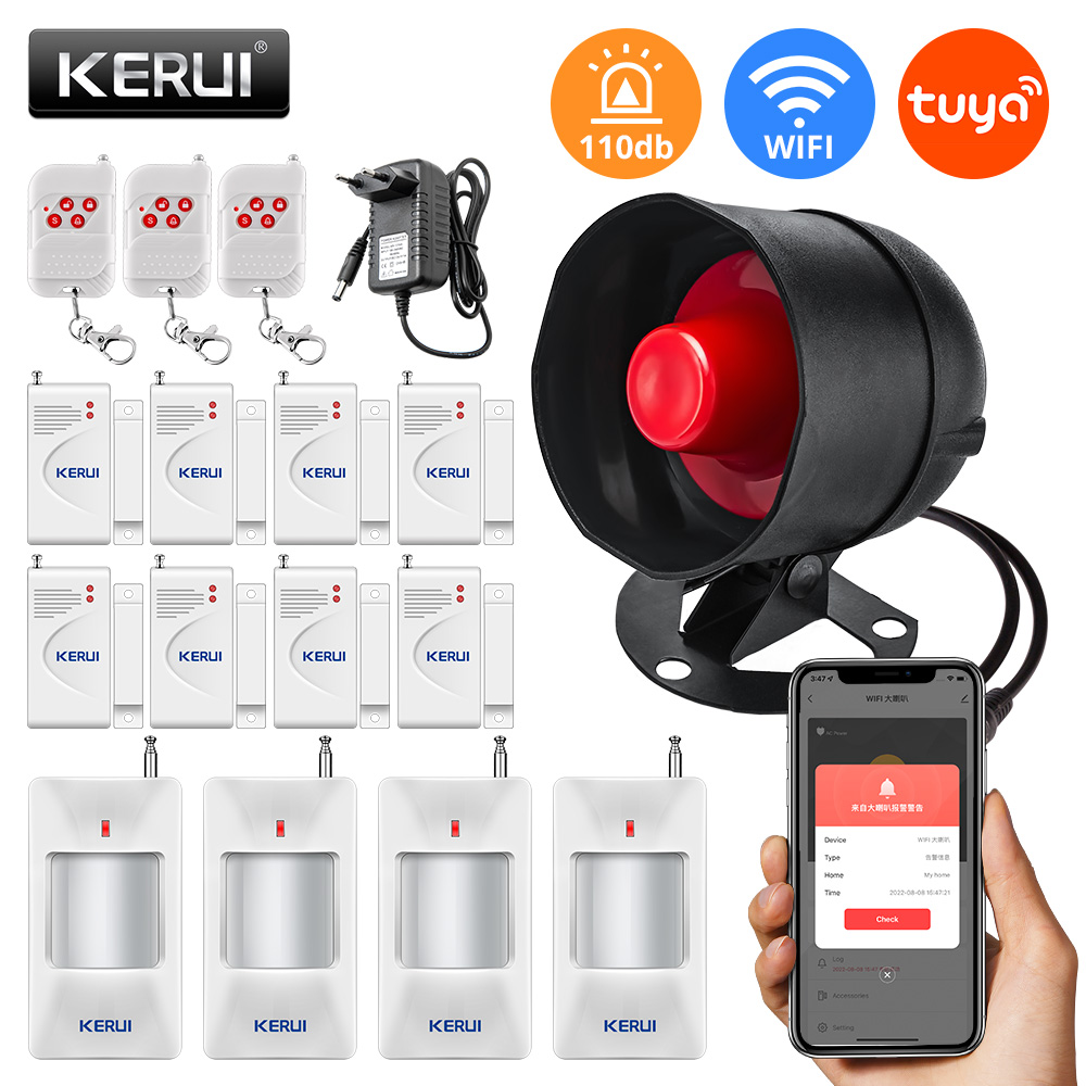 Smart Home Improvement - KERUI-نظام إنذار أمان منزلي ، مكبر
