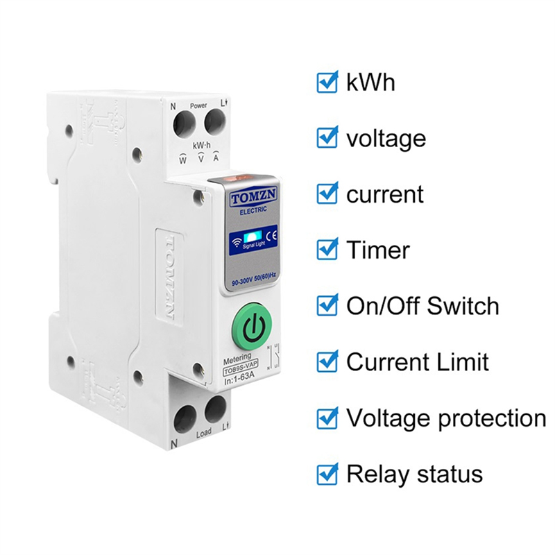 ABDE-TOMZN TOB9S-VAP TUYA Smar - مراجعة Smart Energy Monitor وسعره