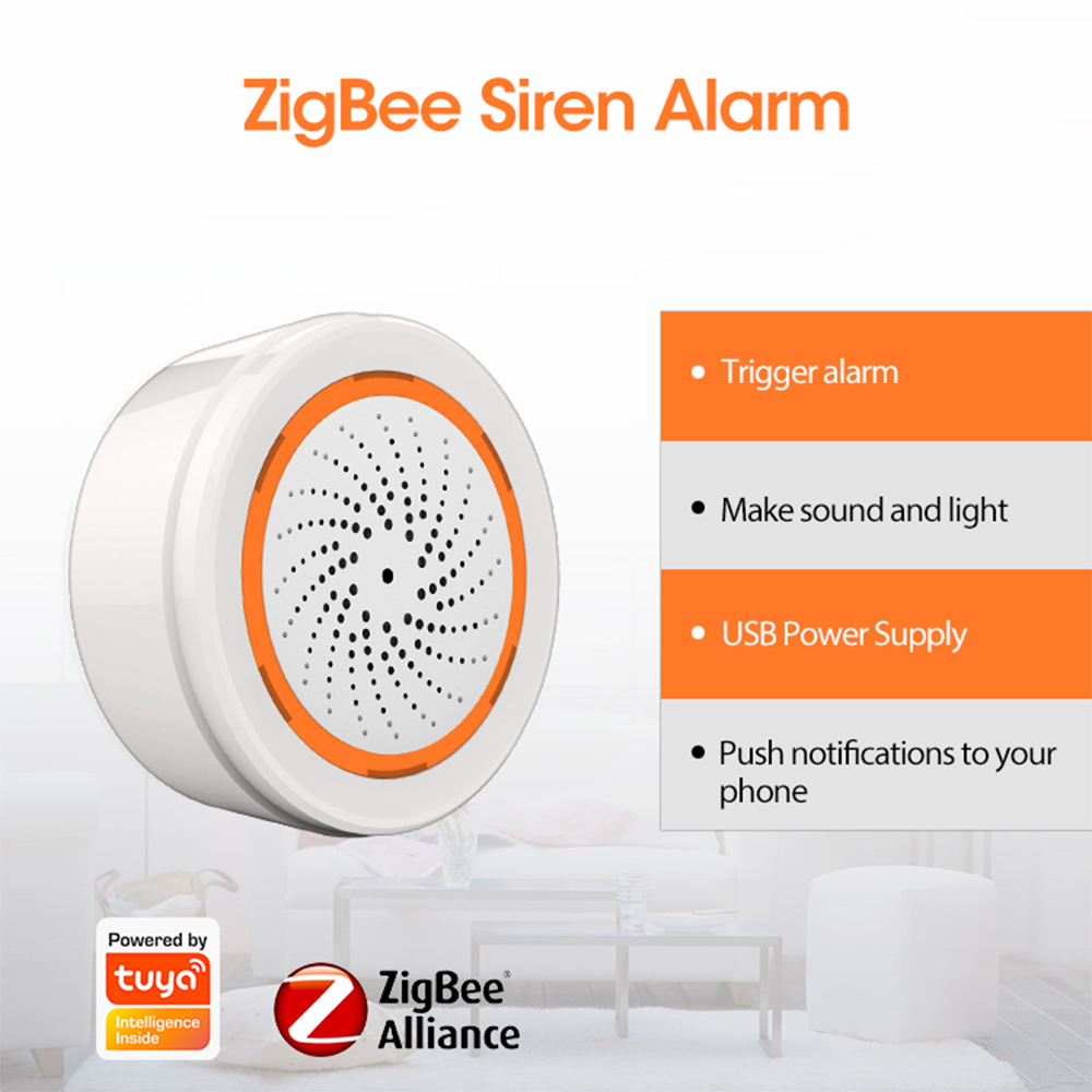 Coolcam Tuya Zigbee إنذار صفار - مراجعة Smart Home Registration وسعره