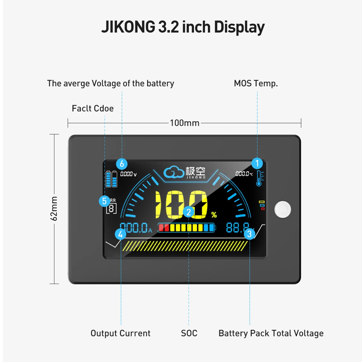 شاشة عرض JIKONG V19 JKBMS مقاس - مراجعة Smart Energy Monitor وسعره
