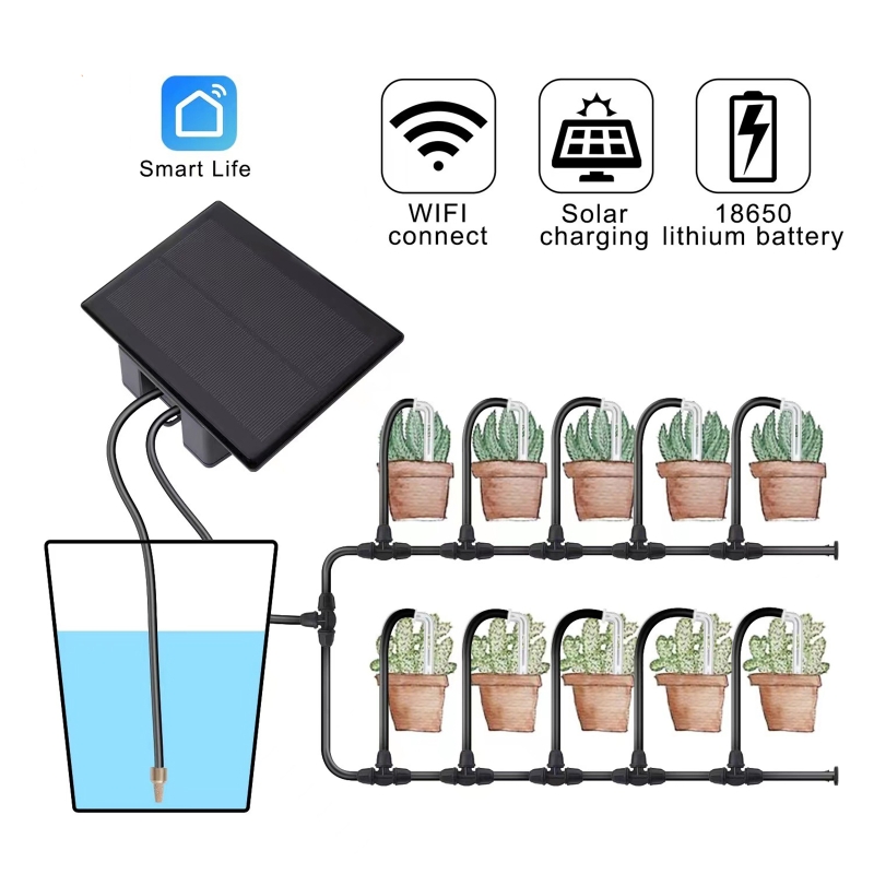 WIFI الشمسية التلقائي آلة الري - مراجعة Smart Home Improvement وسعره