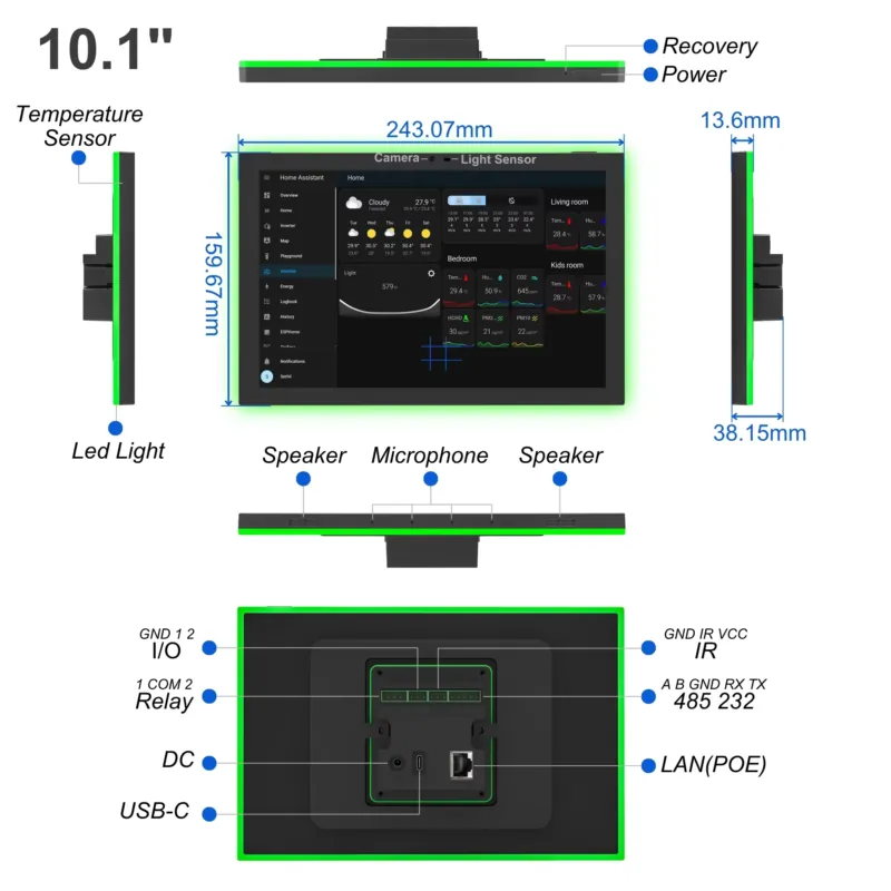 لوحة ذكية للمنزل مقاس 10.1 بوص - مراجعة Smart Home Gateway وسعره