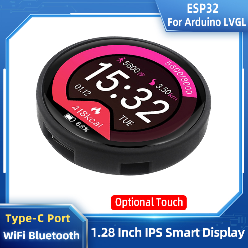 شاشة IPS الذكية 1.28 بوصة ESP3 - مراجعة Smart Home Arduino وسعره